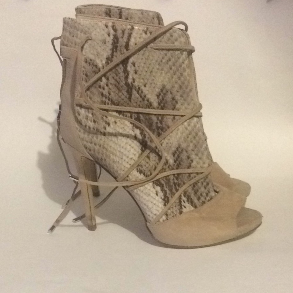 Guess Ayana Python Peep Toe Bootie - image 2